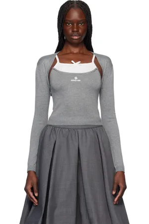 Shushu/Tong Gray Knitted Shrug Cardigan