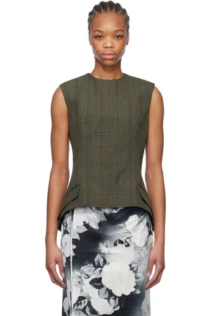 MERYLL ROGGE Khaki Blazer Top