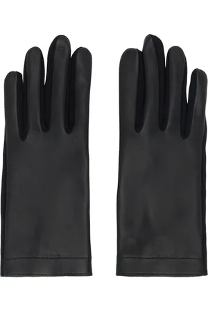Alaïa Black Paneled Gloves