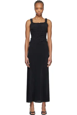 Staud Black Nic Silk Maxi Dress