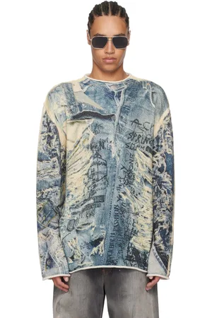 Acne Studios Blue Printed Sweater