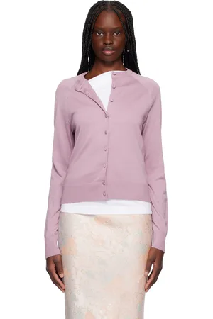 DRIES VAN NOTEN Purple Cotton Cardigan
