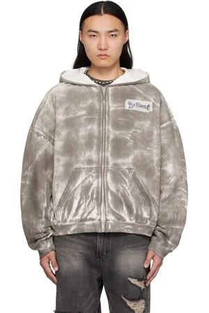 We11 Done Gray Muddy Zip-Up Hoodie