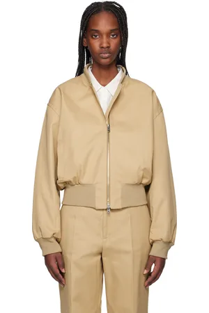Filippa K Beige Cotton Blouson Bomber Jacket