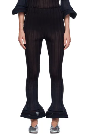 Issey Miyake Black & Navy Asagao Trousers