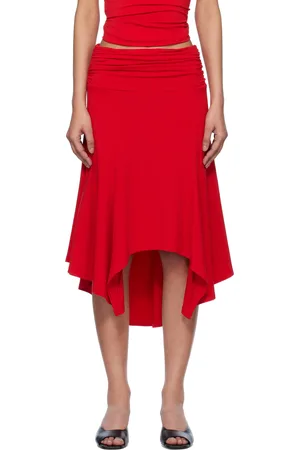 DANIELLE GUIZIO Soffiano Midi Skirt