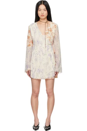 Holzweiler Beige Patchwork Minidress