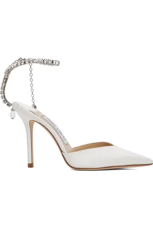 Jimmy Choo White Saeda 100 Heels