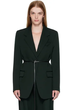 Bottega Veneta Green Belted Blazer