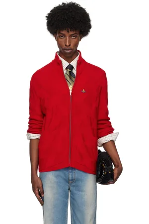 Vivienne Westwood Red Fisherman Zip-Up Sweater