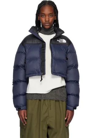 The North Face Navy & Black Nuptse Short Down Jacket