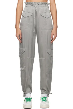 Ganni Gray Washed Trousers