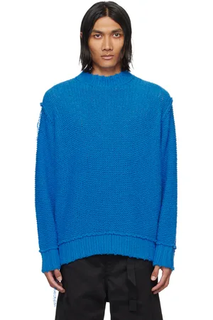 SACAI Blue Loose Thread Sweater