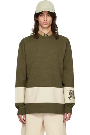Burberry Green EKD Stripe Long Sleeve T-Shirt