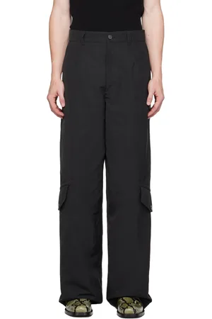 DRIES VAN NOTEN Black Loose Cargo Pants