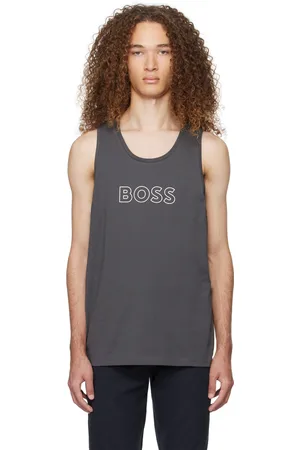 HUGO BOSS Gray Printed Tank Top