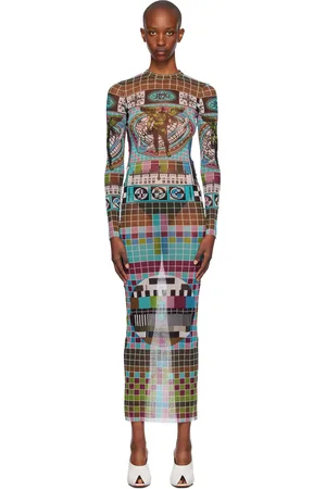 Jean Paul Gaultier Multicolor Printed Maxi Dress
