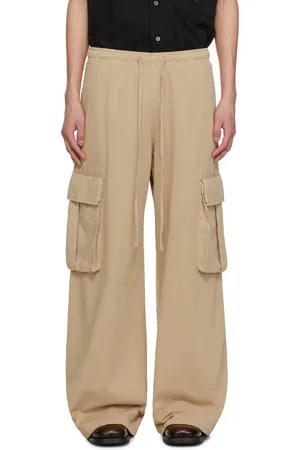 Palm Angels Tan French Terry Cargo Pants