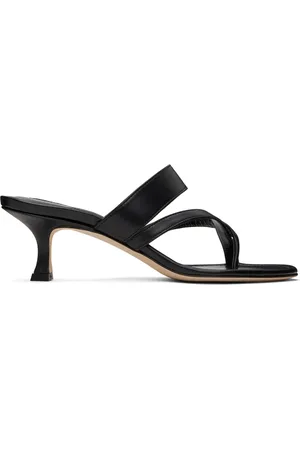 Manolo Blahnik Black Susa Mules