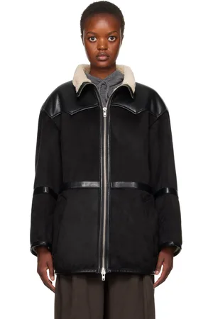 Stand Studio Black Rylee Faux-Shearling Jacket