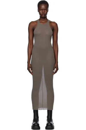 Rick Owens Gray Hollywood Tank Midi Dress