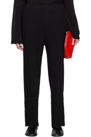 Issey Miyake Black Karami Wool Trousers