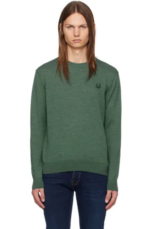Maison Kitsuné Green Bold Fox Head Patch Regular Sweater