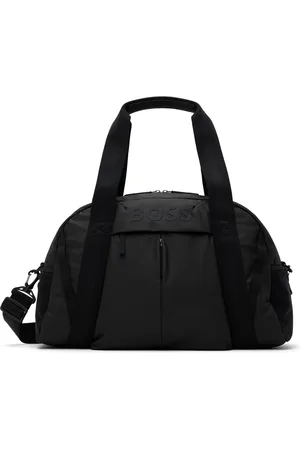 HUGO BOSS Black Faux-Leather Holdall Duffle Bag