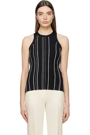 Totême Black Braid Rib Tank Top