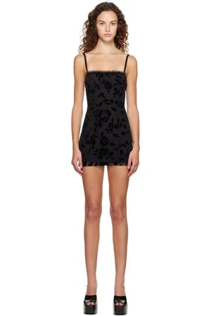 DANIELLE GUIZIO Black Floral Minidress