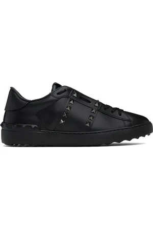 VALENTINO GARAVANI Black Rockstud Untitled Sneakers