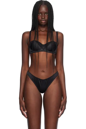 FLEUR DU MAL Black Top Stitch Convertible Bra