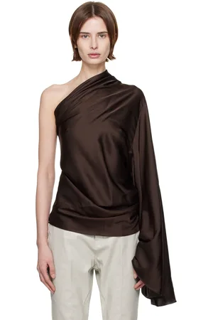 Rick Owens Brown Hollywood One Sleeve Top