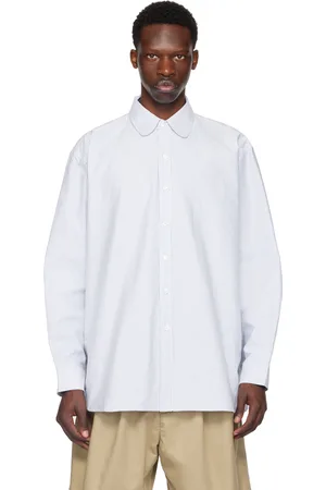 Willy chavarria Blue Club Collar Shirt