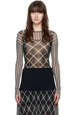 Paula Canovas Del Vas & Gray Twin Mesh Long Sleeve T-Shirt