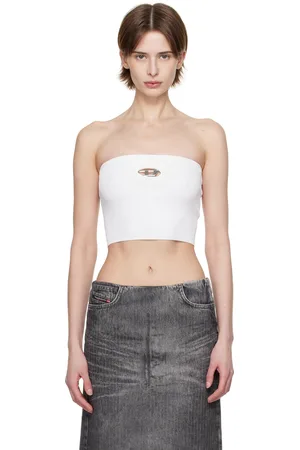 Diesel White M-Clarksvillex Bandeau Top