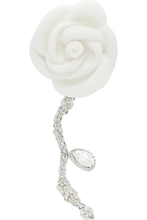 MAGDA BUTRYM & Silver Velvet Rose Single Earring