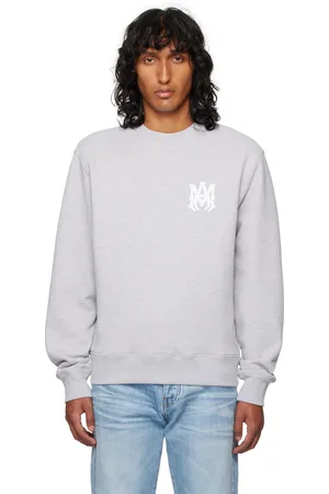 AMIRI Gray MA Core Logo Crew Sweatshirt