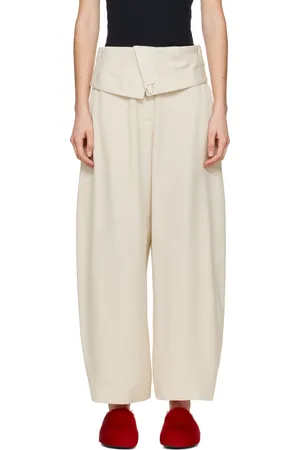 J.W.Anderson Beige Fold-Over Trousers