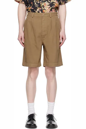 Sunflower Khaki Pleated Denim Shorts