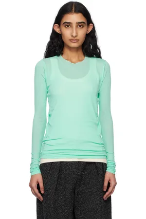 Auralee Green Super High Gauge Sheer Rib T-shirt