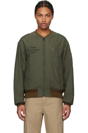 VISVIM Khaki & Brown Gunner Acala Reversible Bomber Jacket
