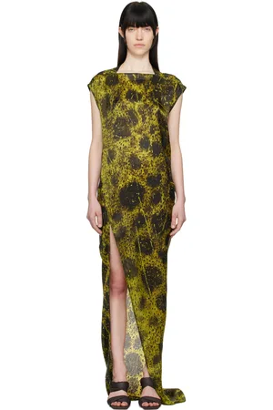Rick Owens Yellow Hollywood Edfu T Maxi Dress