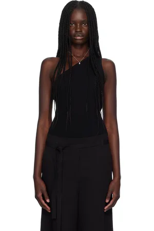 Totême Black One-Shoulder Tank Top