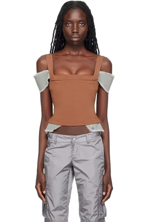 Miaou Brown Renata Corset Top
