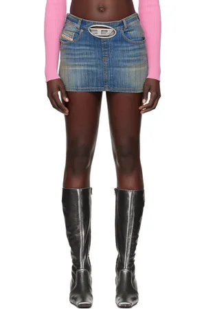 Diesel Blue De-Ron-S2 Denim Miniskirt
