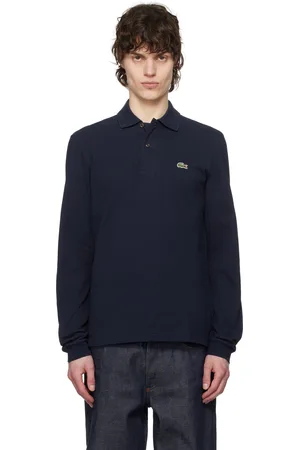 Lacoste Navy Classic Fit Long Sleeve Polo