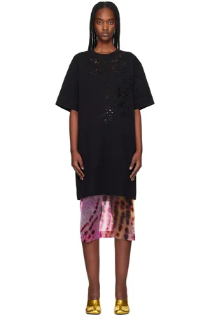 DRIES VAN NOTEN Black Embroidered Minidress