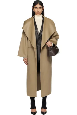 Totême Taupe Signature Wool Cashmere Coat