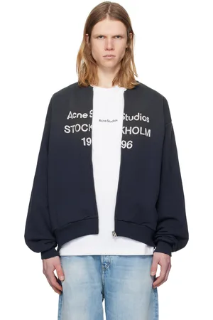 Acne Studios Black Logo Zip Sweater